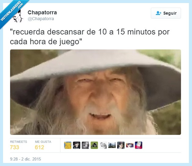 Descansar,minutos,jugar,gamer,LOL,gandalf,risa,videojuego