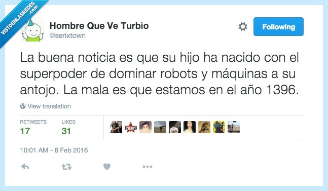 nacer,poder,noticia,superpoder,dominar,robots,máquinas,año,época,lugar sitio,momento