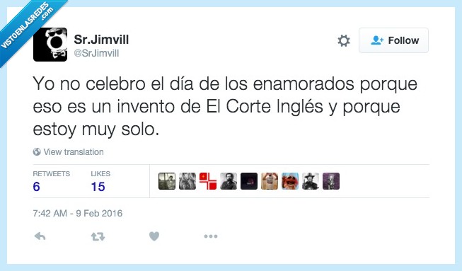 San Valentín,dia,enamorado,invento,Corte Inglés,solo,soltero