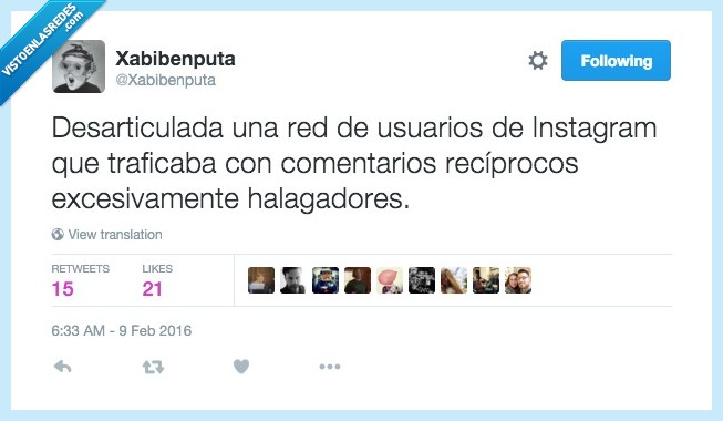 desarticulada,desarticular,red,usuario,Instagram,comentario,halagador,halagar,recíproco,peloteo,piropo