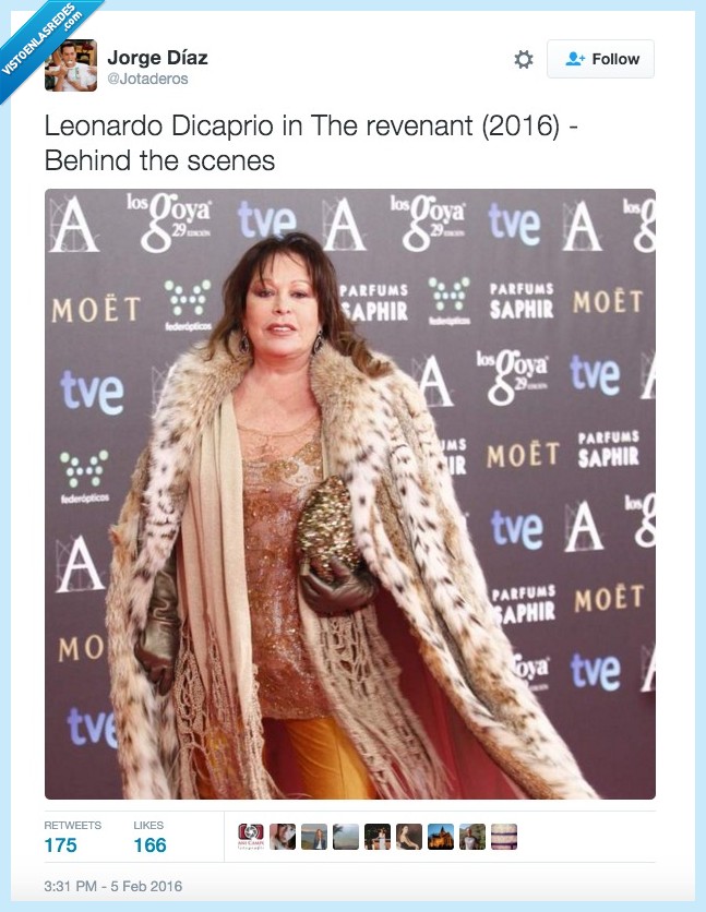 vestuario,abrigo,modelo,actriz,Goya,alfombre,pieles,Loles León,ropa,estilo,prueba,DiCaprio,The revenant,cine,Óscars