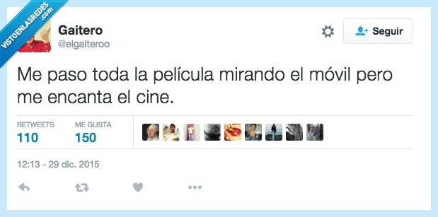 pleicula,mirar,movil,telefono,cine,encanta,entendido