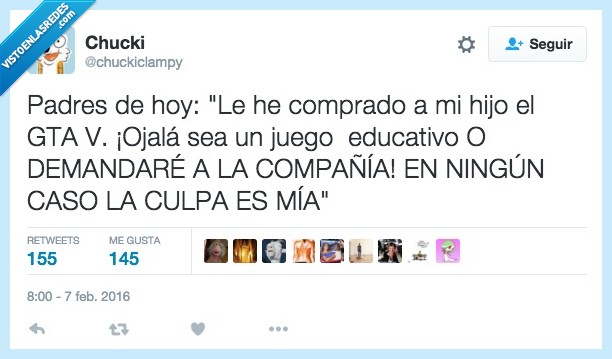 padres,hoy,GTAV,videojuego,violento,educativo,comprar,educar,culpa,compañía