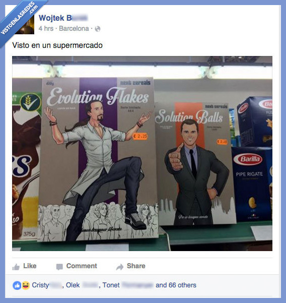 cereales,supermercado,Pablo Iglesias,Albert Rivera,caja,Daylight :D