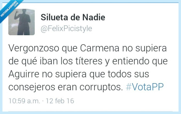 vergonzoso,Manuela Carmena,Esperanza Aguirre,corrupción,títeres,consejero,corrupto