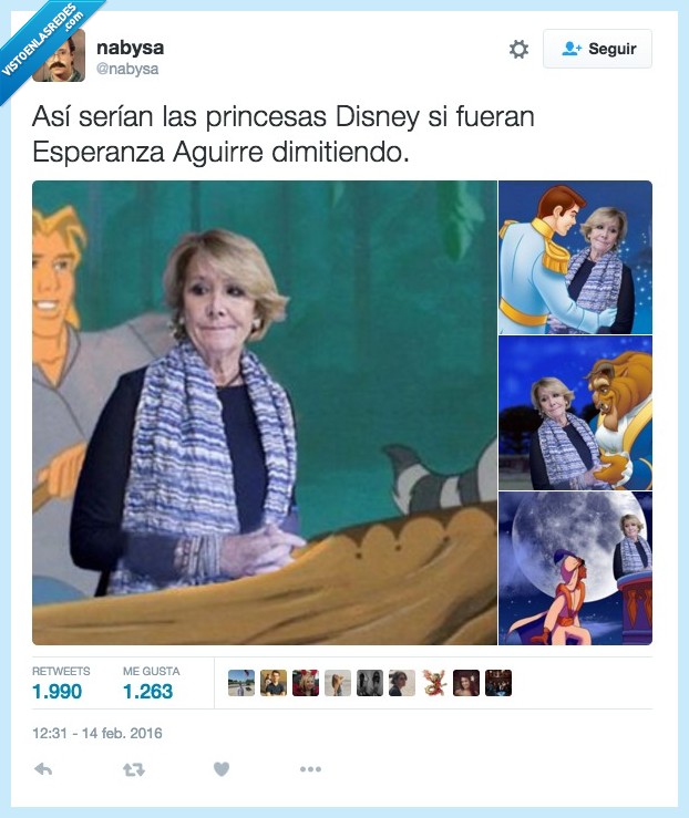 princesa,Disney,Esperanza Aguirre,dimisión,dimitiendo,comunicado