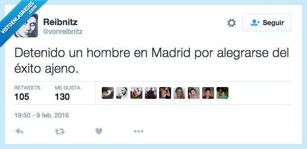 detenido,detener,hombre,Madrid,alegrar,exito,ajeno