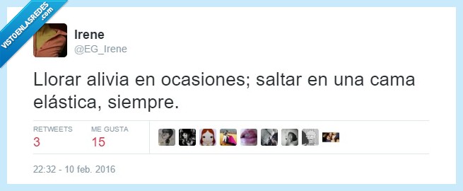 truco,felicidad,saltar,llorar,aliviar,ocasiones,solución,cama elástica