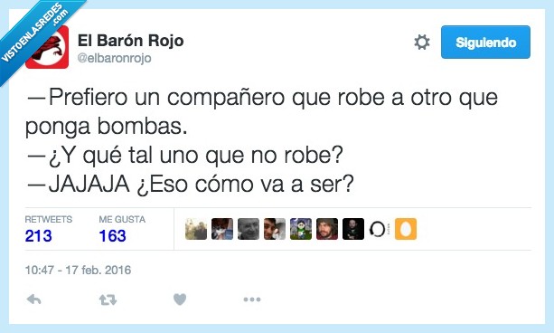robar,mejor,matar,bomba,atentado,ETA,compañero,corrupción