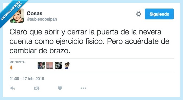 abrir,cerrar,nevera,puerta,ejercicio,físico,cambiar,brazo