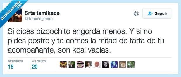 bizcochito,bizcocho,engordar,menos,light,dieta,postre,tarta,mitad,acompañante,kcal,calorías,vacías