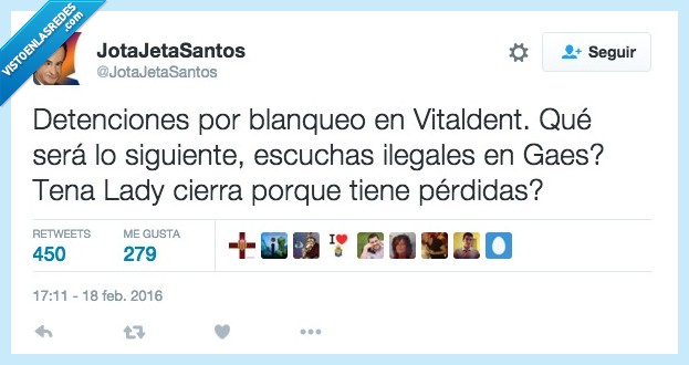 detencion,blanqueo,Vitaldent,Tena Lady,pérdidas,escuchas,ilegales,Gaes,empresas