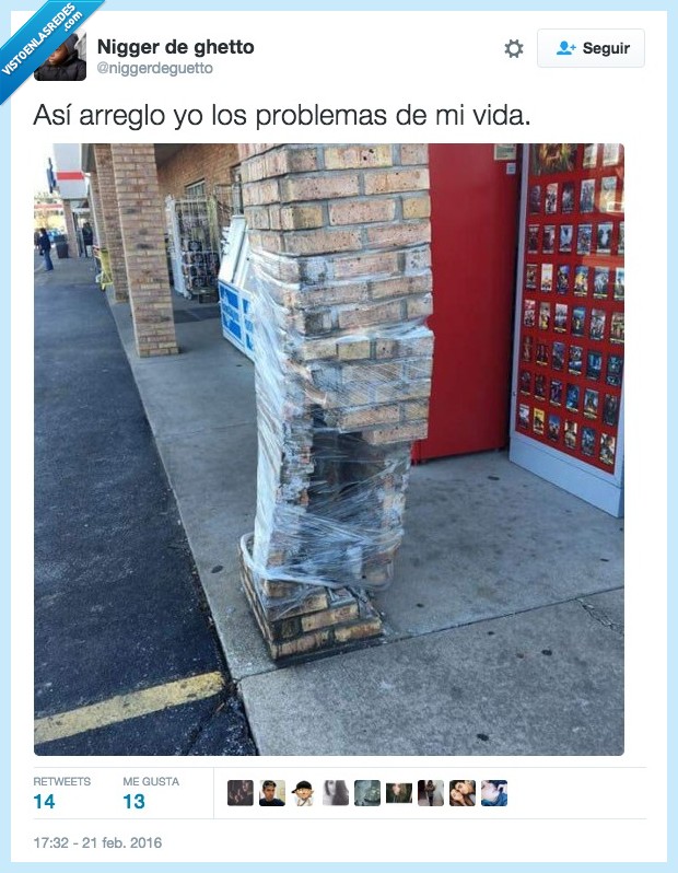 arreglo,arreglar,problema,columna,cinta,cutre,peligro,vida