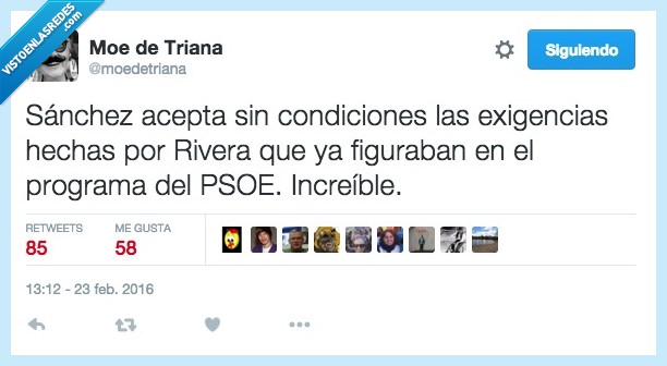Sanchez,condiciones,exigencias,hecha,Rivera,programa,PSOE,ciudadanos,pacto,increíble