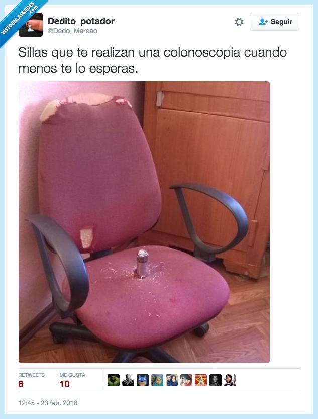silla,rota,colonoscopia,sorpresa,esperas
