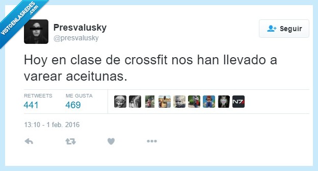 humor absurdo,crossfit,actividad,varear,aceitunas,deporte