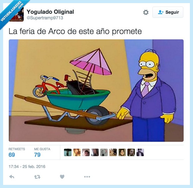 feria,arco,promete,arte,Homer Simpson,artista,ira