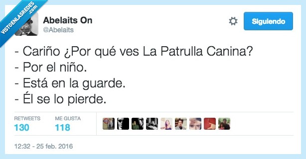 contar,PAtrulla canina,hijo,guarderia,padre
