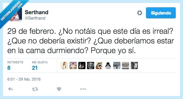 29,veintinueve,Febrero,bisiesto,año,día,existir,cama,durmiendo