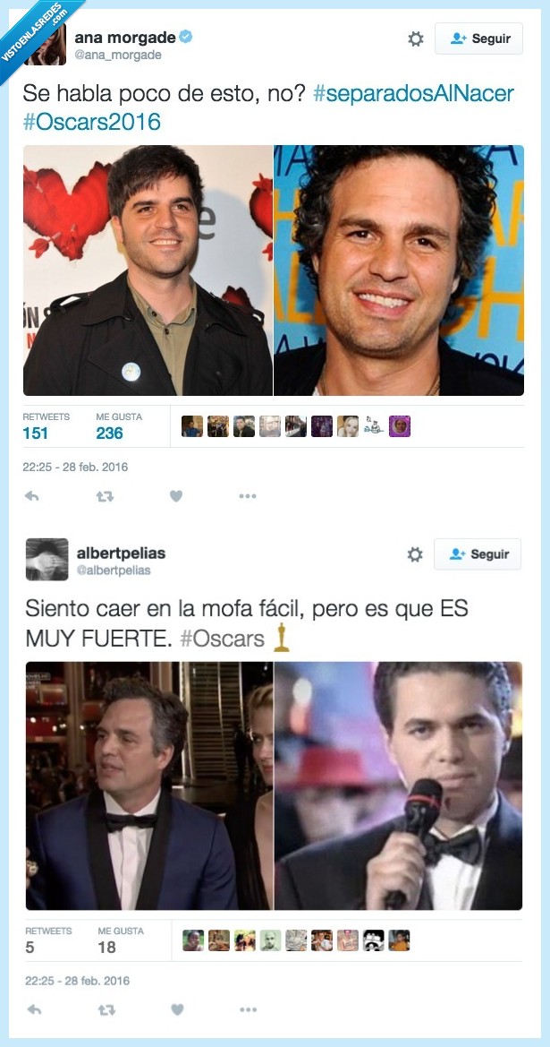 Agustín Bravo,Ana Morgade,Ernesto Sevilla,Mark Ruffalo,parecido,team