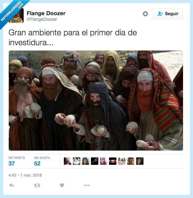 La vida de Brian,investidura,piedras,tirar,lapidar,ambiente,feliz