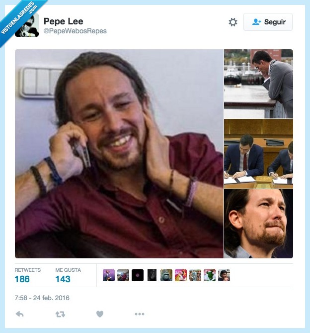 Pablo Iglesias,Pedro Sanchez,Peblo,firmar,Ciudadanos,Albert rivera,llamar,llamada,llorar,triste