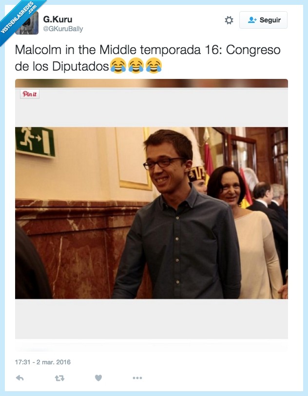 Errejon,Malcolm in the middle,temporada,congreso,Podemos