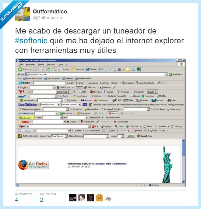 tuneador,explorer,softonic,herramientas,virus