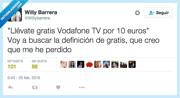 vodafone TV,euros,pagar,10,mes,llevar,definición,perder