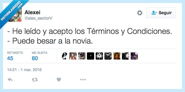 terminos,condiciones,besar,novia,acepto,aceptar