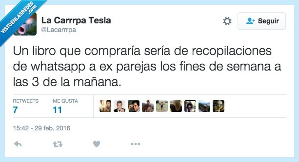 libro,comprar,recopilación,whatsapp,pareja,fin de semana,3,mañana