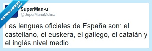 españa,inglés nivel medio,castellano,euskera,catalán,gallego,lenguas oficiales