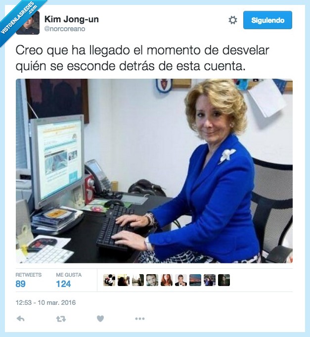 desvelar,norcoreano,Kim Jong-un,Esperanza Aguirre,detras,cuenta