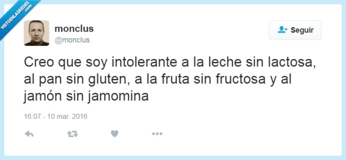 lactosa,gluten,pan,leche,intolerancia,jamon,fructosa,jamomina