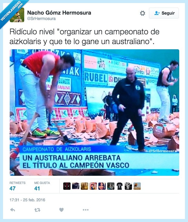 aizkolari,australiano,Australia,campeonato,vasco,ganar