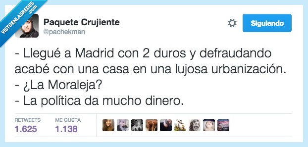 madrid,llegar,politica,casa,Moraleja,dinero,defraudando