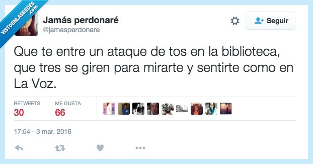 ataque,tos,biblioteca,girar,mirar,La voz,jurado