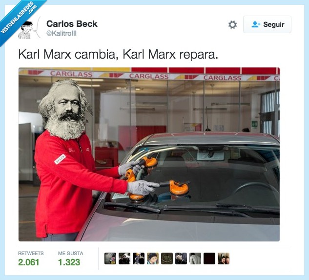 Karl Marx,cambia,repara,Carglass,Joseba