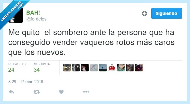 quito,quitar,sombrero,persona,conseguido,vender,tejanos,pantalones,vaqueros,rotos,caros,nuevos