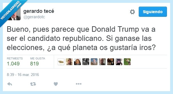 Donald Trump,candidato,republicano,presidente,Estados Unidos,planeta