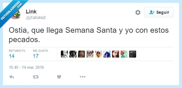 semana santa,llega,estos,pecados
