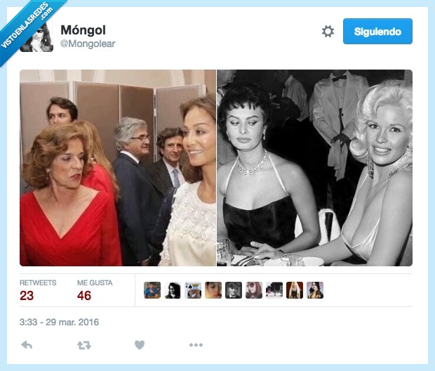 Sofia Loren,mirada,actriz,Isabel Preysler,Ana Botella,envidia,celos,igual