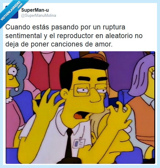los simpsons,frank grimes,ruptura sentimental,reproductor,canciones