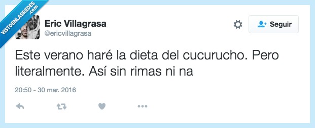 dieta,cucurucho,rima,verano,abstinencia