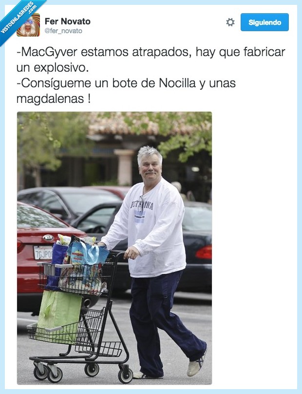 McGyver,edad,gordo,mayor,salir,nutella,magdalenas,madalenas,nocilla,comer