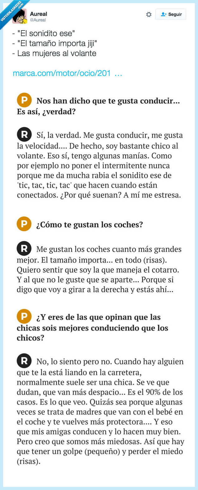Cristina Pedroche,orgullo,mujeres,machista,feminismo,conducir,intermitente,coche,conducción,entrevista