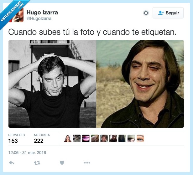 foto,perfil,etiquetar,Javier Bardem,no es país para viejos,guaperas
