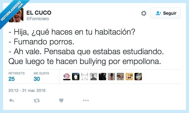 hija,habitacion,estudiar,fumando,fumar,porros,pensar,estudiando,bullying