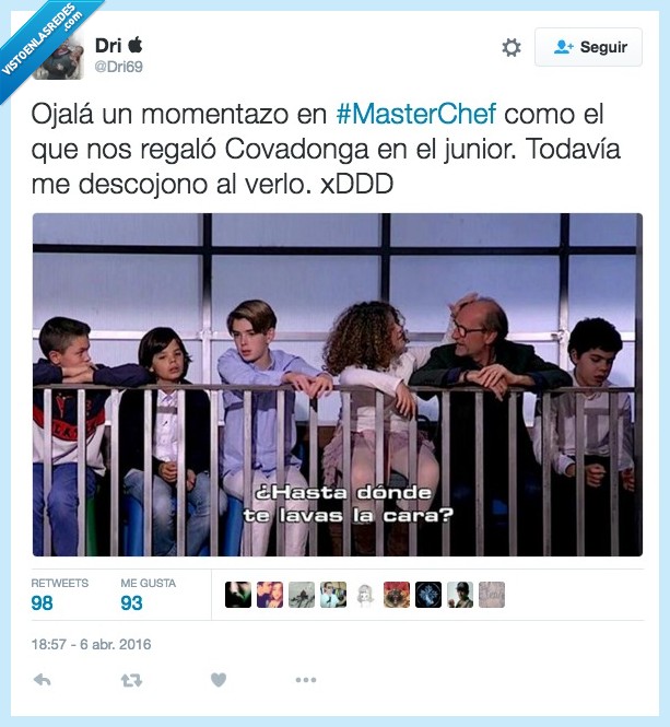 momentazo,masterchef,covadonga,lavar,cara,calvo