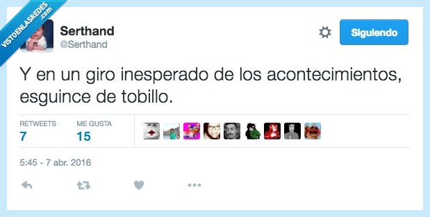 giro,inesperado,acontecimientos,esguince,tobillo